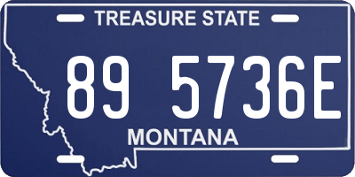 MT license plate 895736E