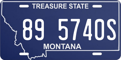 MT license plate 895740S