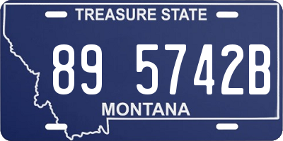 MT license plate 895742B