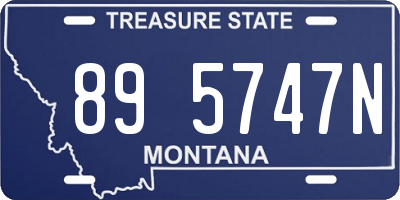 MT license plate 895747N