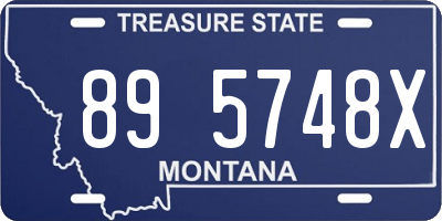 MT license plate 895748X
