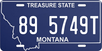 MT license plate 895749T