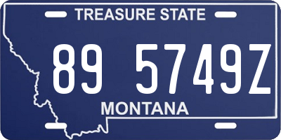 MT license plate 895749Z