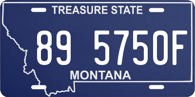 MT license plate 895750F
