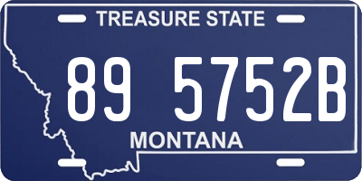 MT license plate 895752B