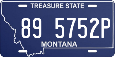 MT license plate 895752P
