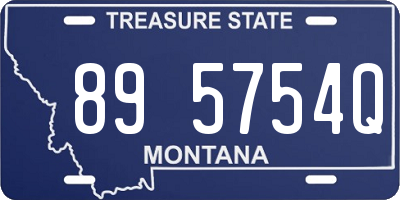 MT license plate 895754Q