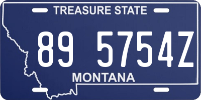 MT license plate 895754Z