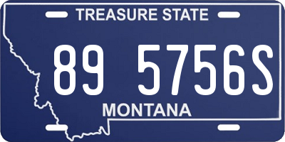 MT license plate 895756S