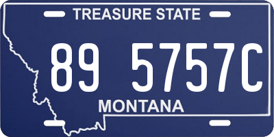 MT license plate 895757C