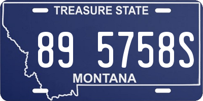 MT license plate 895758S