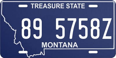 MT license plate 895758Z