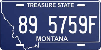 MT license plate 895759F