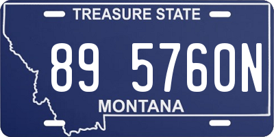 MT license plate 895760N