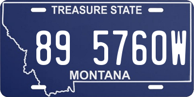 MT license plate 895760W