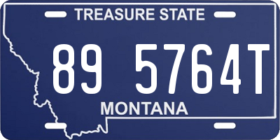 MT license plate 895764T