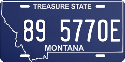MT license plate 895770E