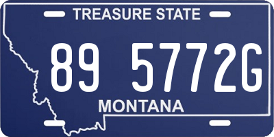 MT license plate 895772G
