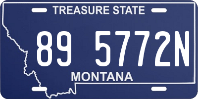 MT license plate 895772N