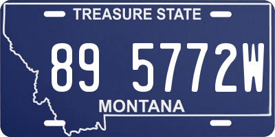 MT license plate 895772W