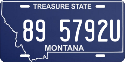 MT license plate 895792U
