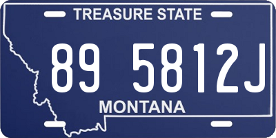MT license plate 895812J