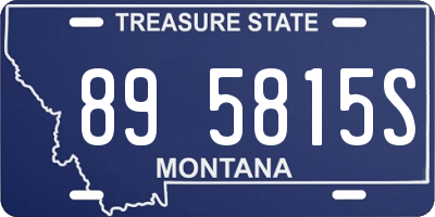 MT license plate 895815S