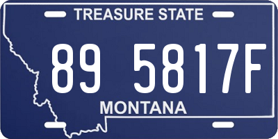 MT license plate 895817F