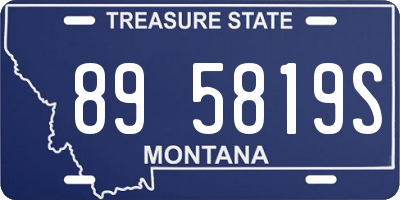 MT license plate 895819S