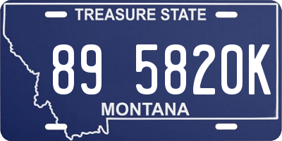 MT license plate 895820K