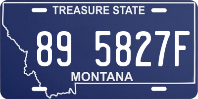MT license plate 895827F