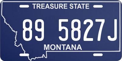 MT license plate 895827J