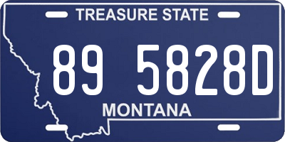 MT license plate 895828D