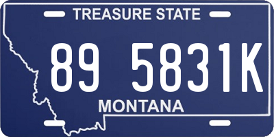 MT license plate 895831K