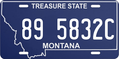 MT license plate 895832C