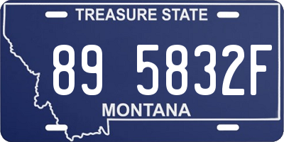 MT license plate 895832F