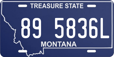 MT license plate 895836L