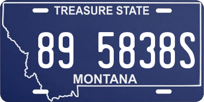 MT license plate 895838S