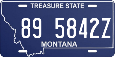 MT license plate 895842Z