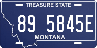 MT license plate 895845E