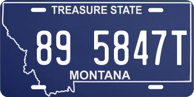 MT license plate 895847T