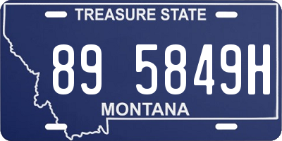 MT license plate 895849H