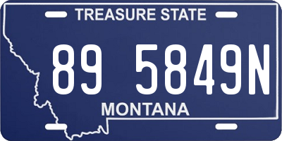 MT license plate 895849N
