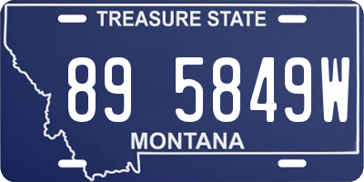 MT license plate 895849W