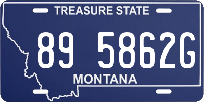 MT license plate 895862G
