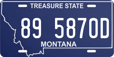 MT license plate 895870D