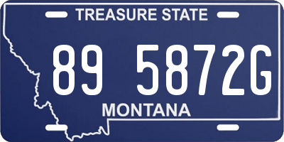 MT license plate 895872G