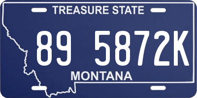 MT license plate 895872K