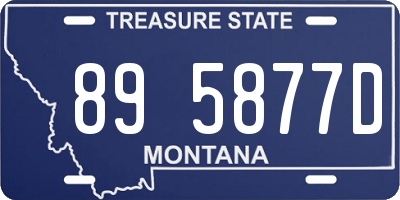 MT license plate 895877D