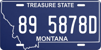 MT license plate 895878D